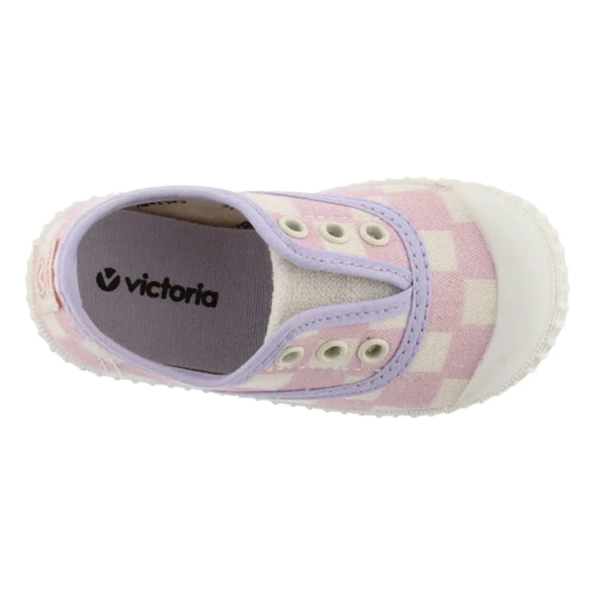 Victoria - Lona Quadrille Karierte Sneakers | Rosa