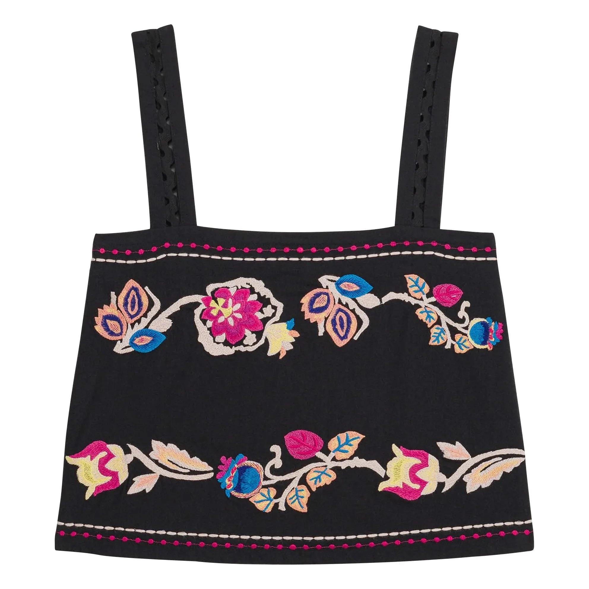 Louise Misha - Phaedra Bio-Baumwoll-Top | Schwarz