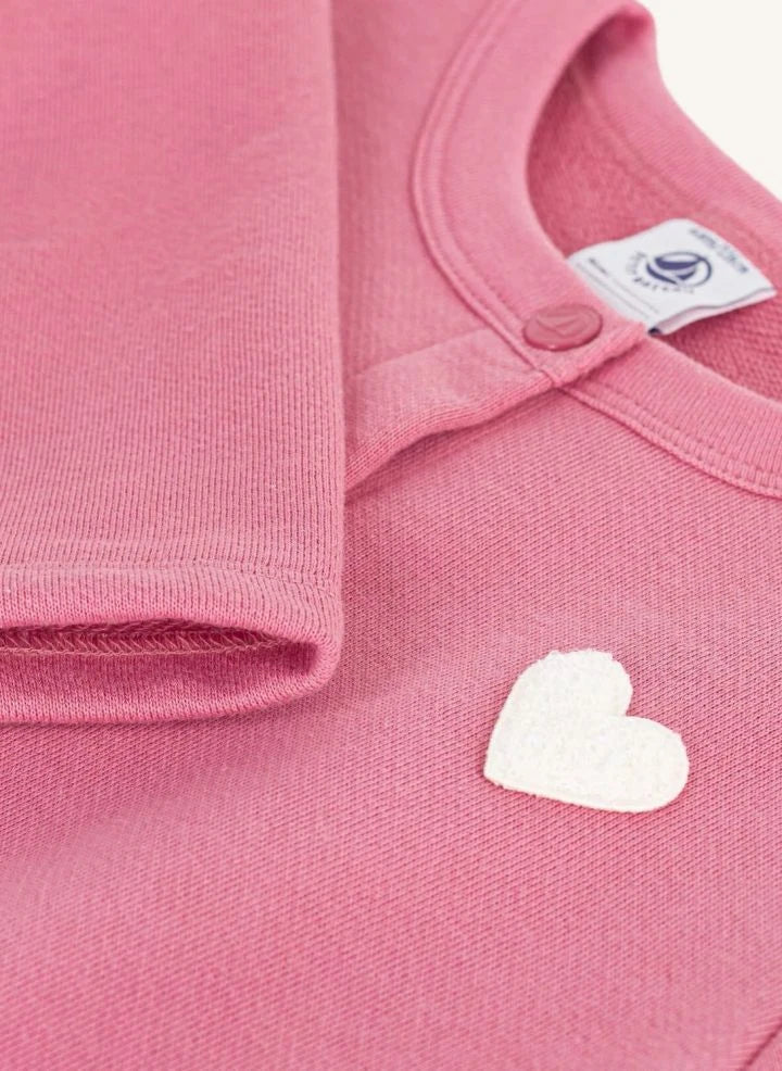 Petit Bateau - Organik pamuklu hırka | Toz Pembe