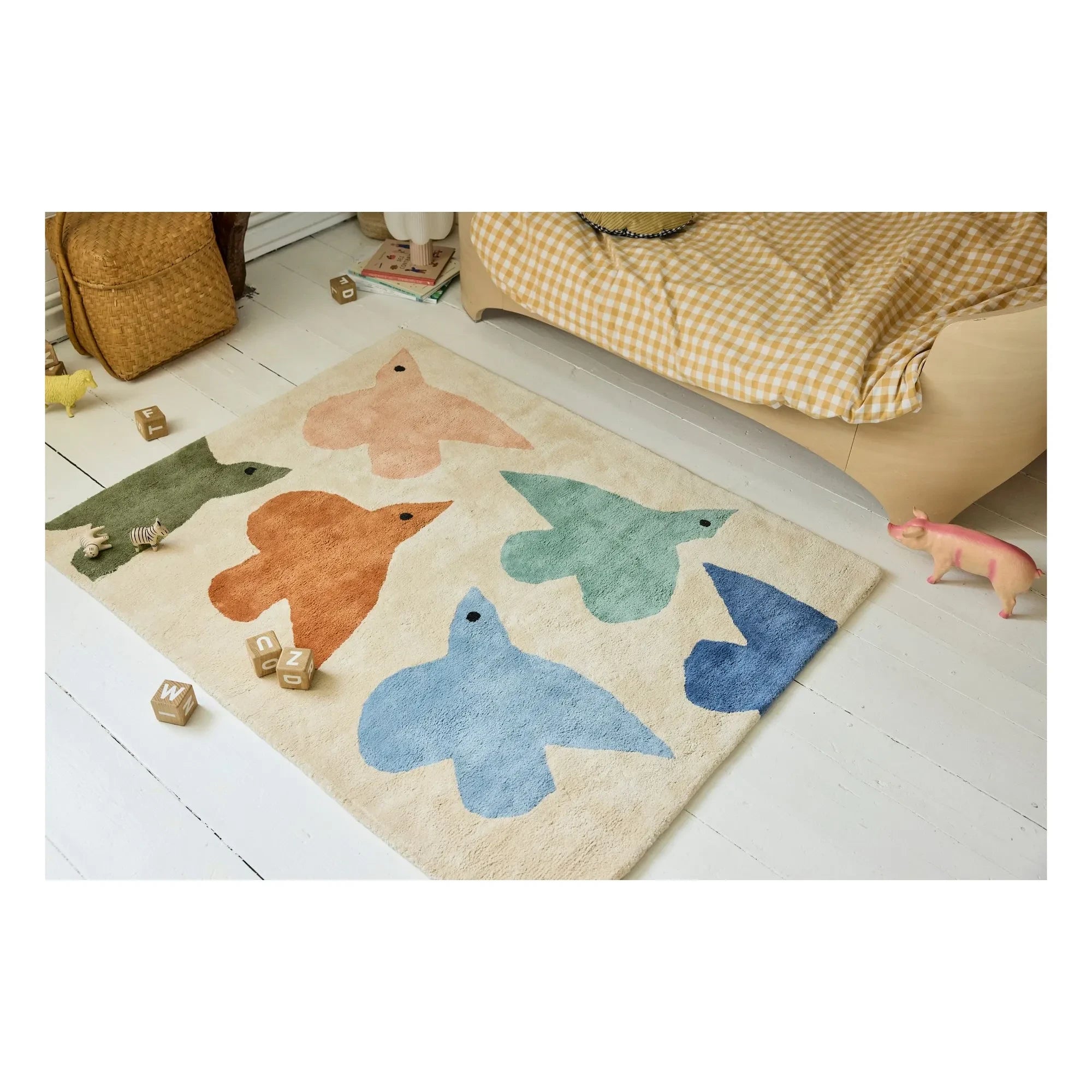 Bleuu-studio - Vogel-Teppich | Blau