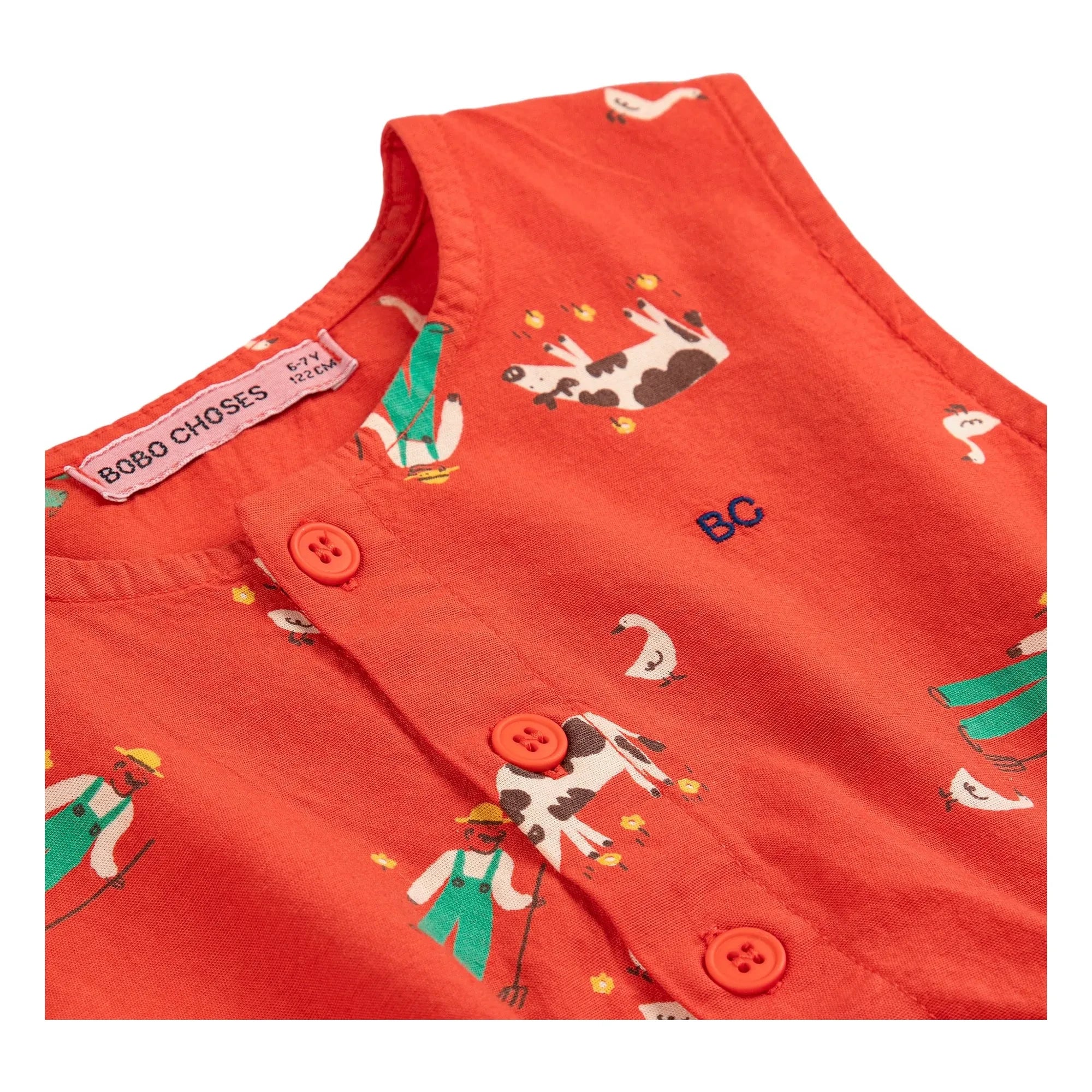 Bobo Choses - Bauernhofkleid aus Bio-Baumwolle | Rot