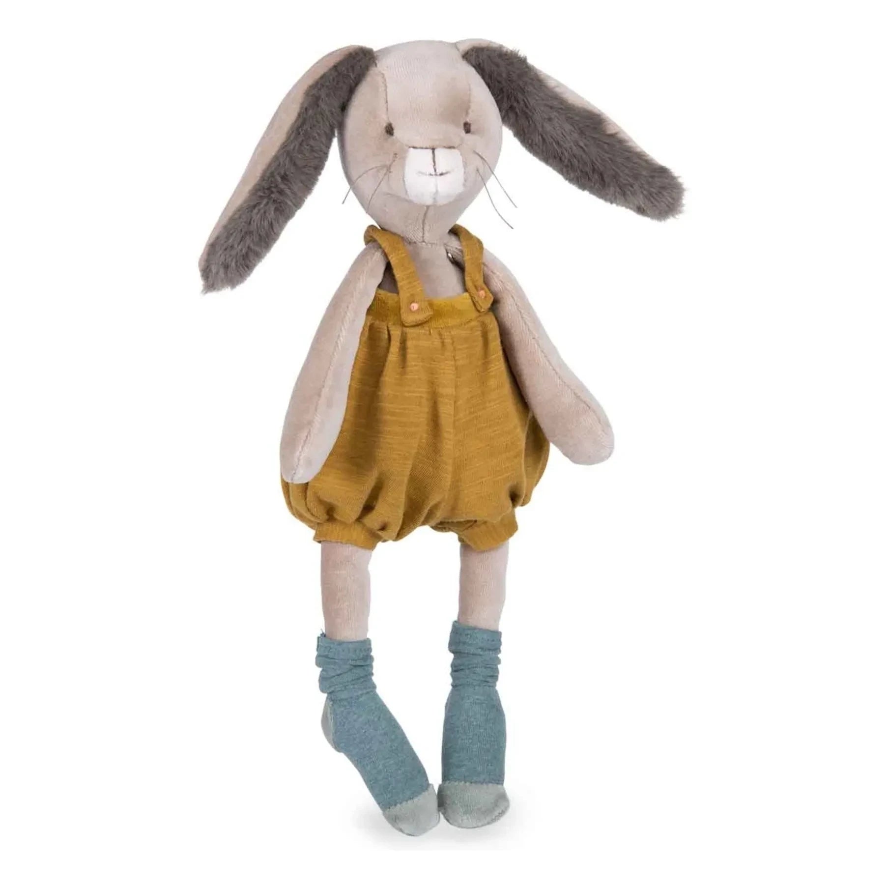 Moulin Roty - Senffarbenes Kaninchen-Schmusetuch - Three little rabbits