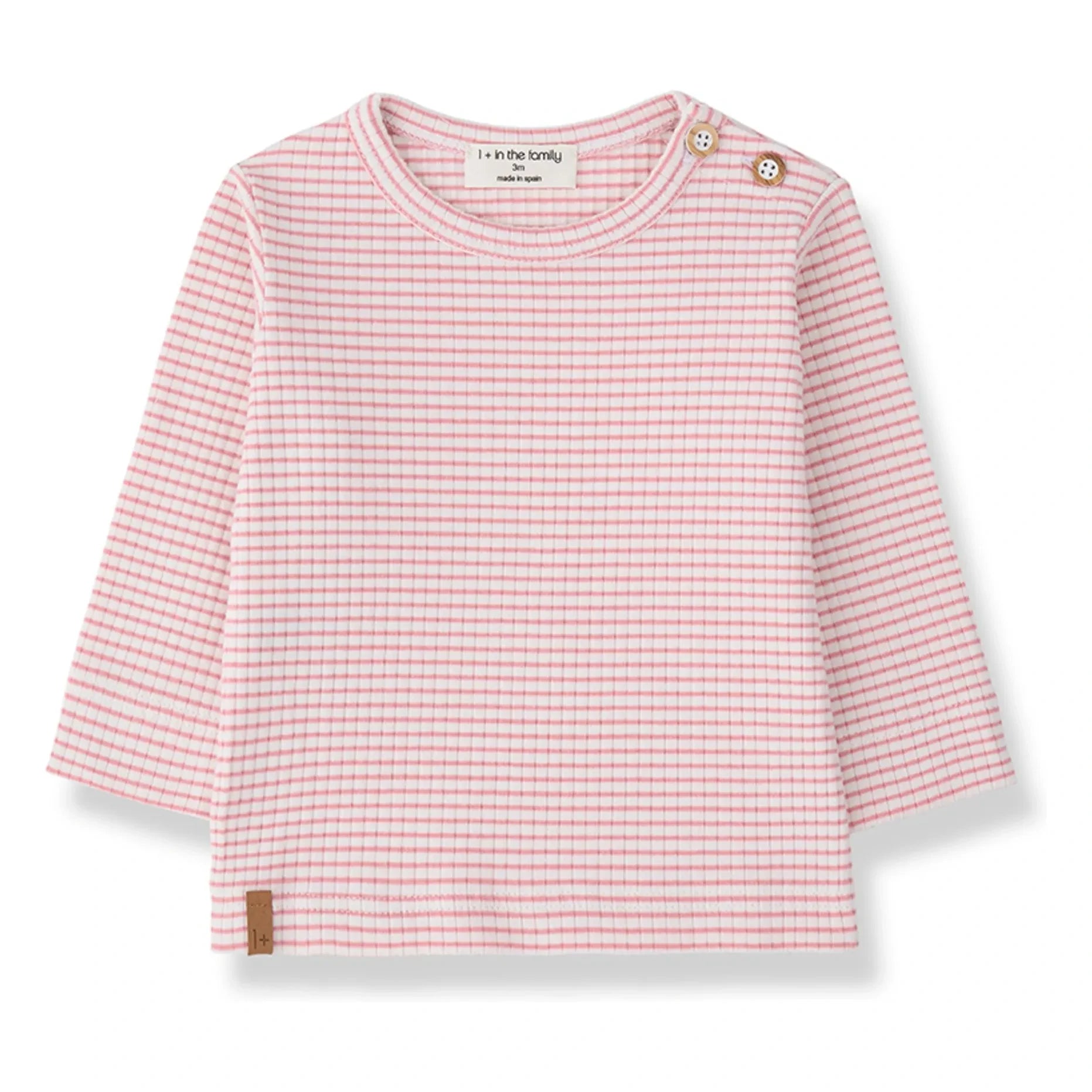 1+ in the family - Perello Geripptes T-Shirt | Altrosa