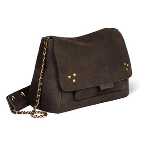 Jérôme Dreyfuss - Lulu M Taurillon Croco Tasche mit Muster | Braun