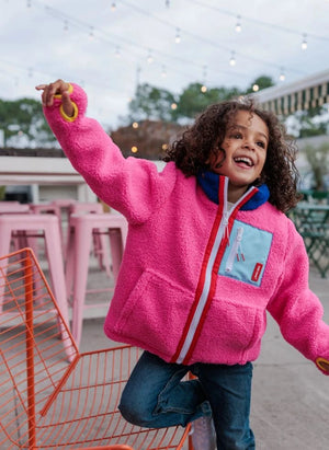 Hello Hossy - Fleecejacke mit Reißverschluss | Fuchsia
