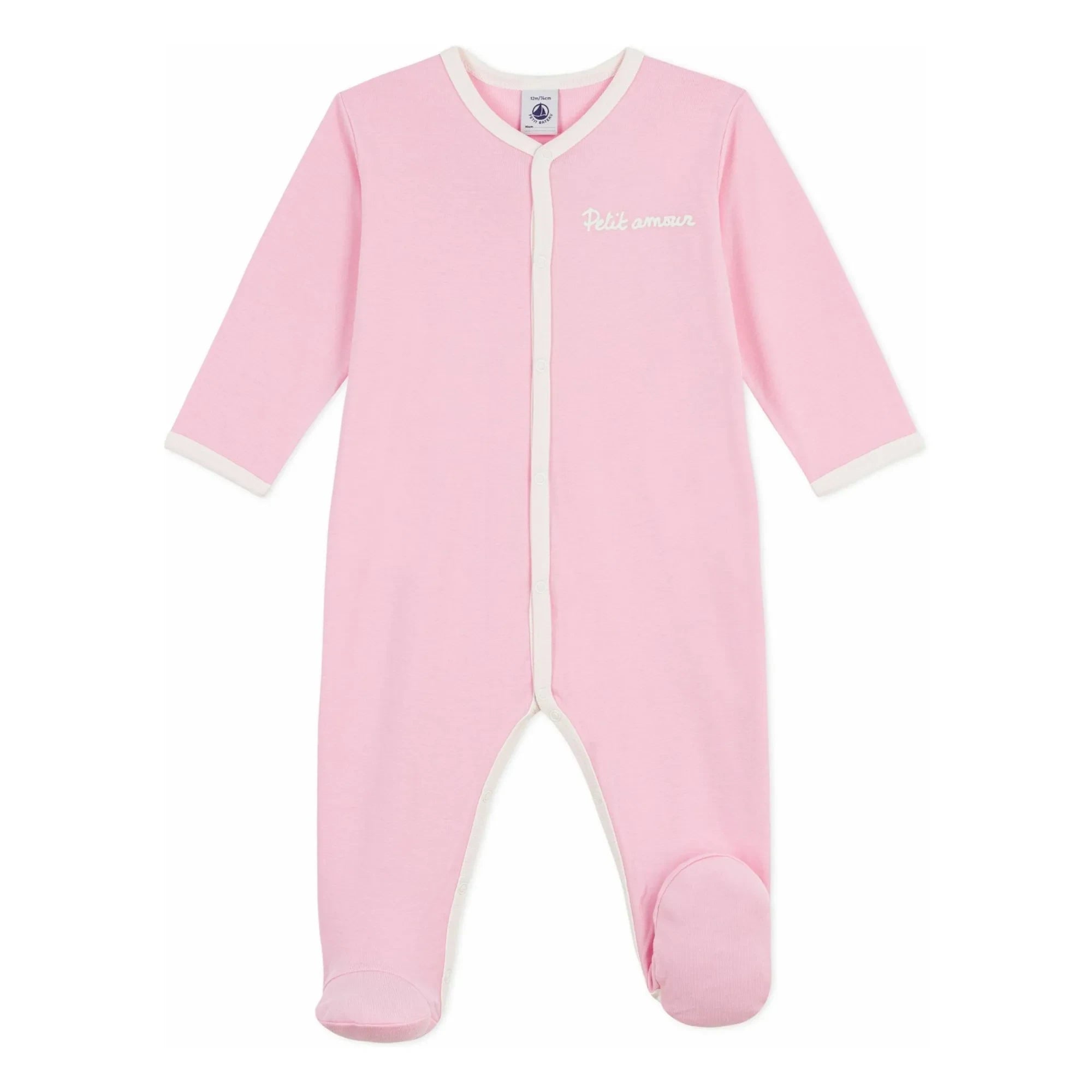 Petit Bateau – Schlafanzug Petit Amour aus Bio-Baumwolle | Rosa