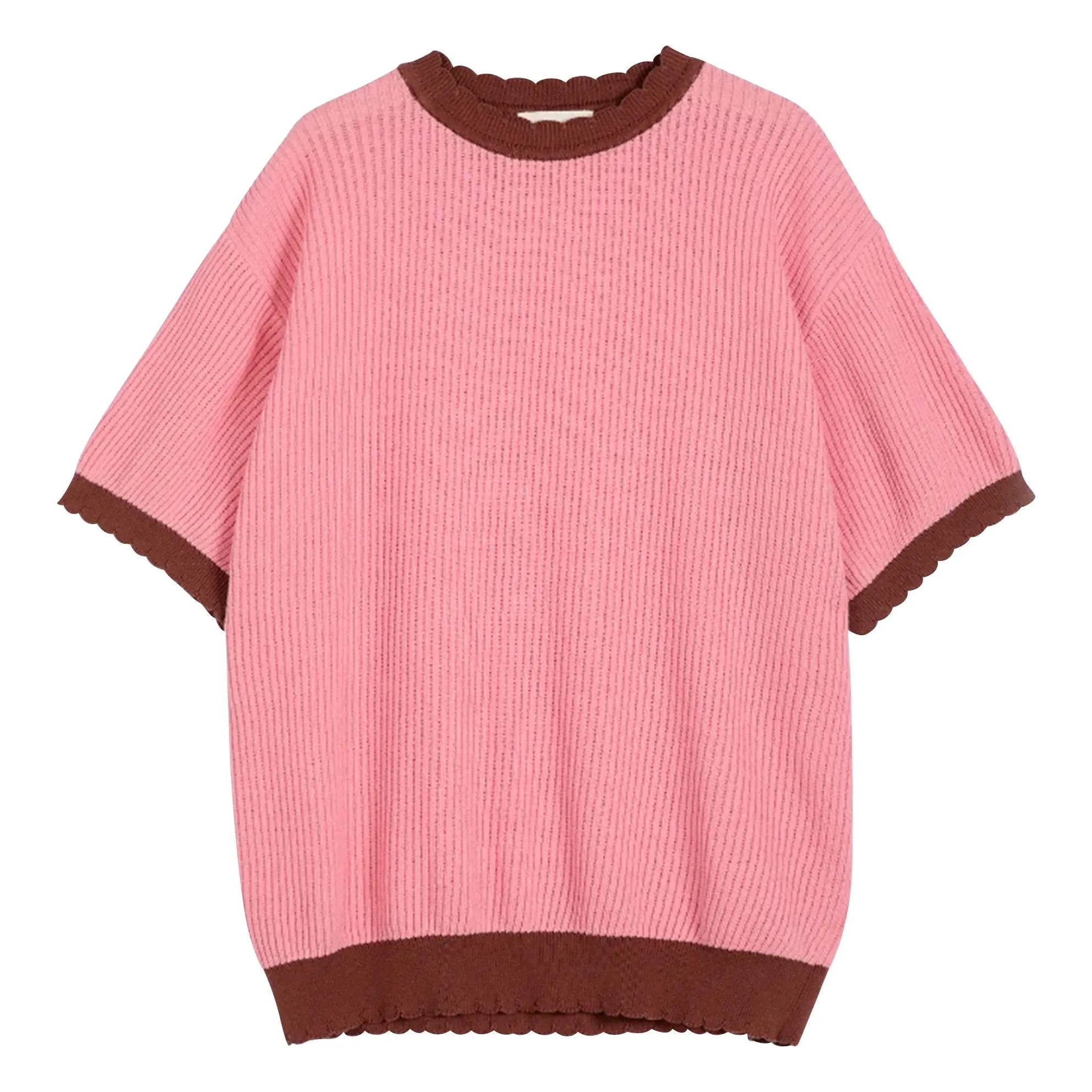 Bobo Choses – Pullover aus Bio-Baumwolle mit Ajourmuster | Rosa