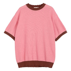 Bobo Choses – Pullover aus Bio-Baumwolle mit Ajourmuster | Rosa