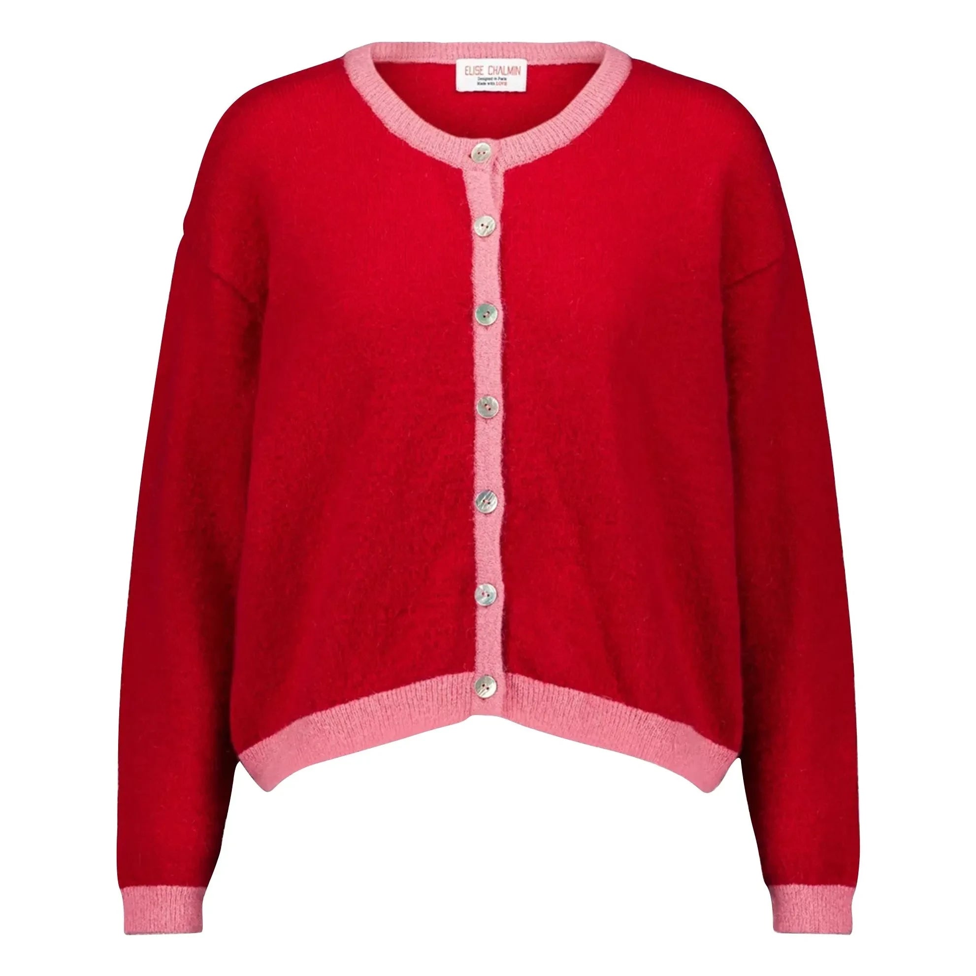 Elise Chalmin - Julia Strickjacke | Rosa/Rot