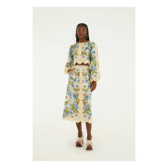 Farm Rio - Bluse Garden Leinen | Sand
