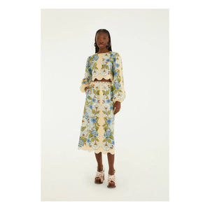 Farm Rio - Bluse Garden Leinen | Sand