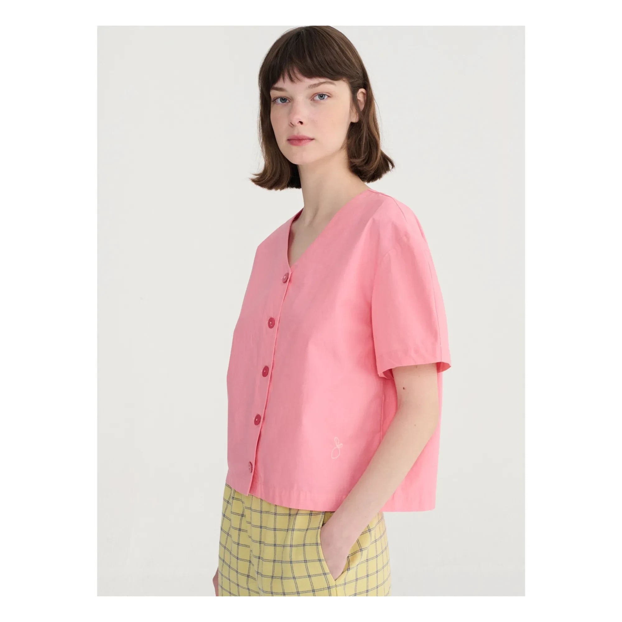 Bobo Choses - Paper Touch Bio-Baumwollbluse | Rosa