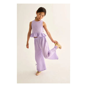 Cozmo – Lilafarbene Baumwoll-Gauze-Hose | Lavendel