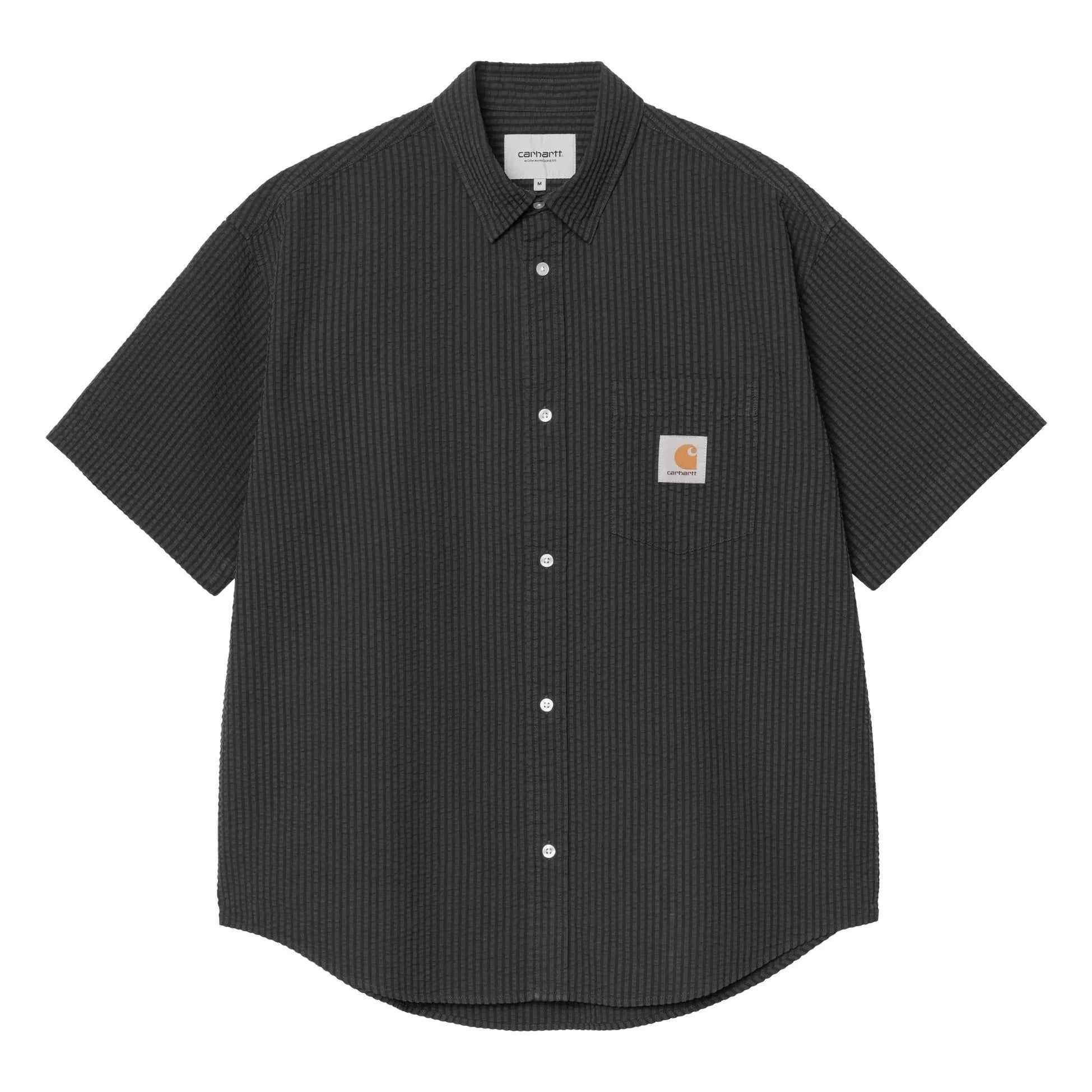 Carhartt WIP - Gestreiftes Seersucker-Hemd Toland | Schwarz