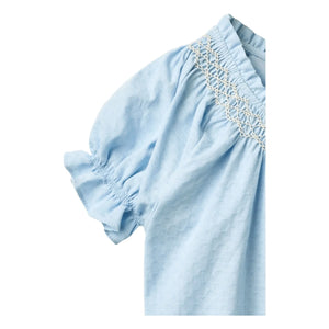 Copenhagen Colors - Bio-Baumwoll Spitzenbluse | Hellblau