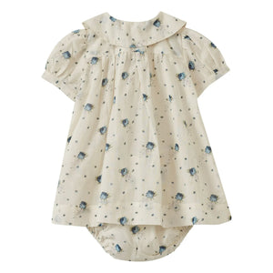 Caramel - Nina Fleurs Kleid und Overall Set | Hellblau