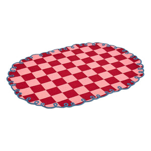 Bitossi - Dama Rosa karierte Platzsets - 2er-Set | Rot