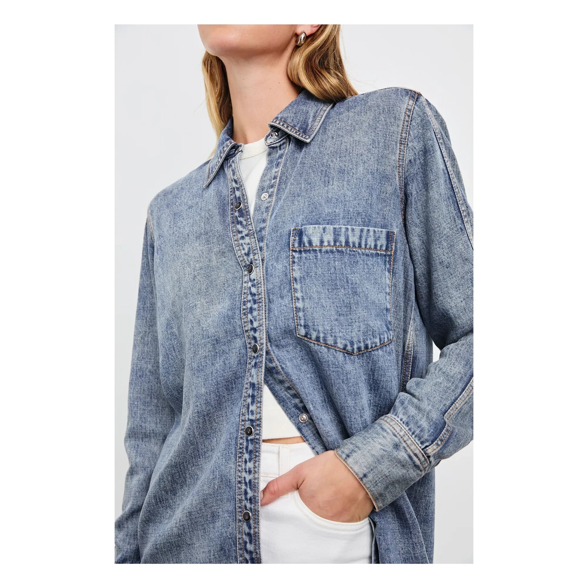 Rails - Atticus Hemd | Mittelblau