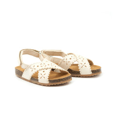Pèpè - İki İle Ben - Sandalen mit perforierten Kreuzbändern | Weiß