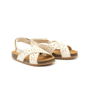 Pèpè - İki İle Ben - Sandalen mit perforierten Kreuzbändern | Weiß
