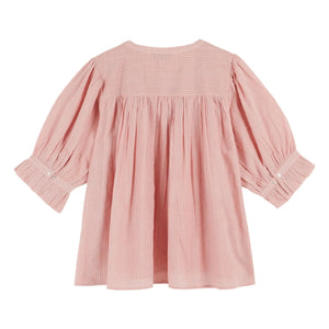Emile et Ida - Rosa Khadi-Baumwollbluse