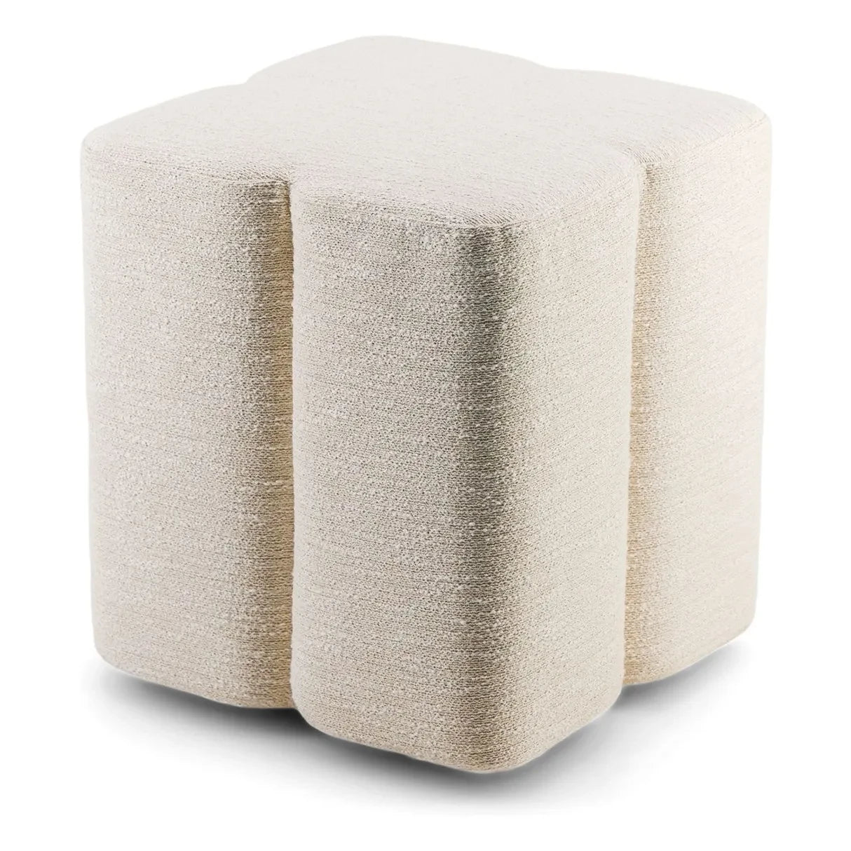 The Socialite Family - Webstoff Pouf Fiori | Crème