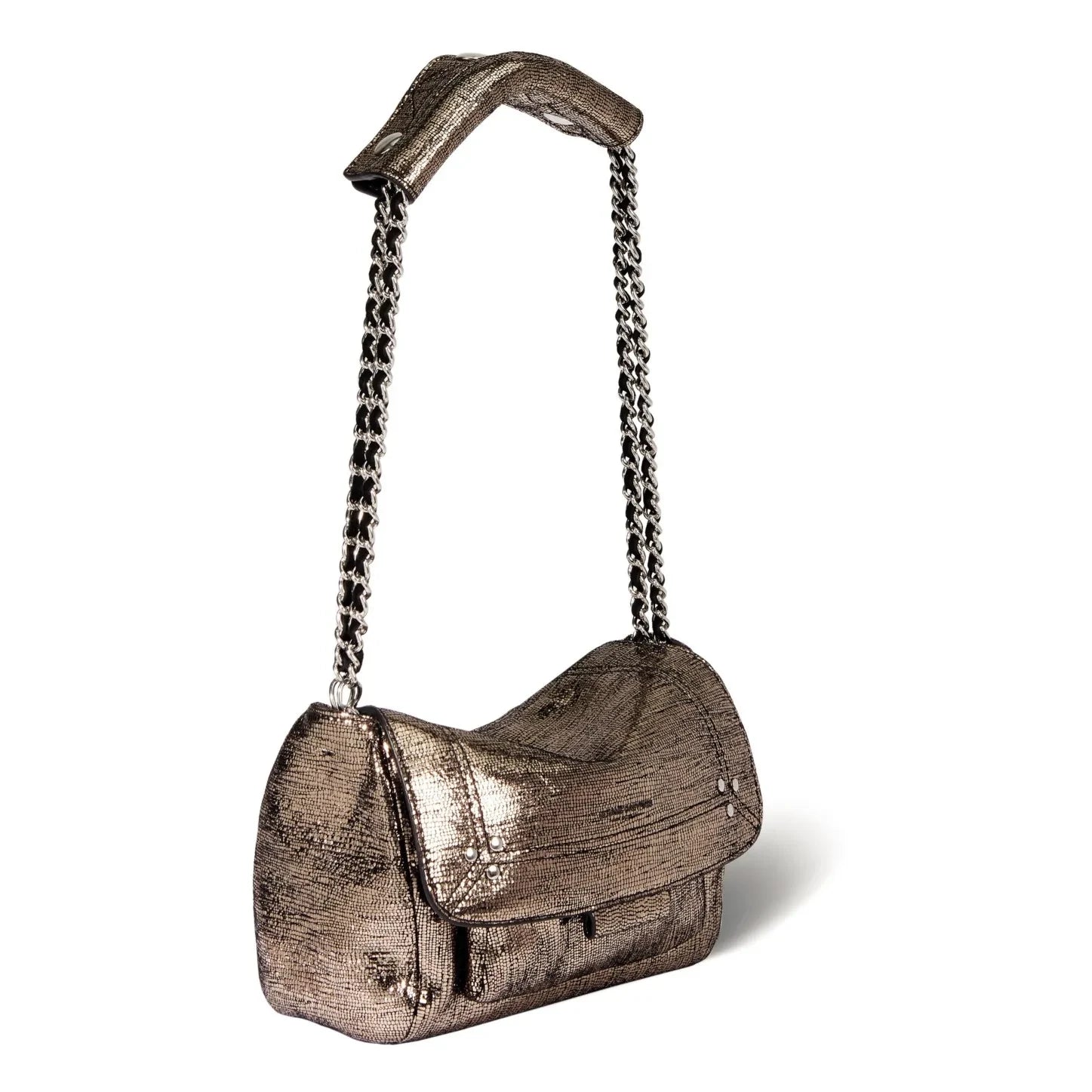 Jérôme Dreyfuss - Lulu S Lamé Tasche | Champagner