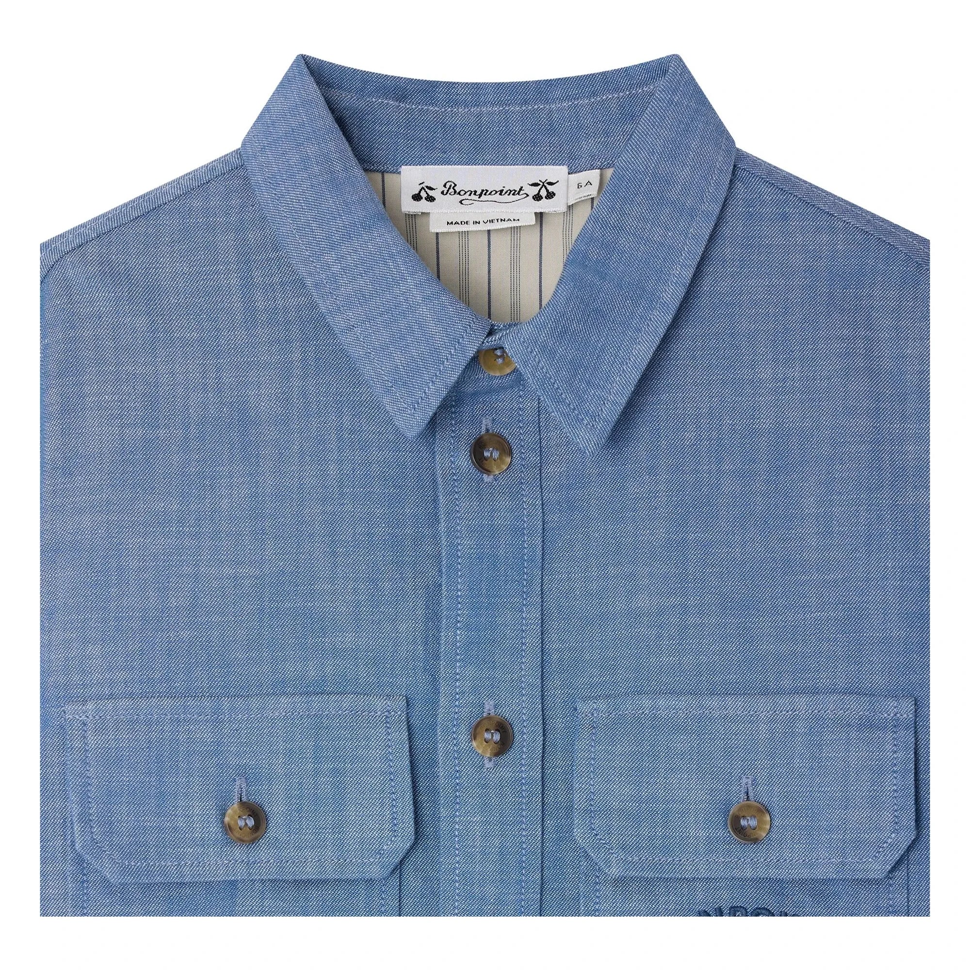 Bonpoint - Eddy Chambray Bio-Baumwollhemd | Blau