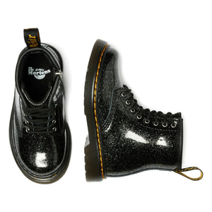 Dr Martens - 1460 J Glitzer Schnürstiefel | Glänzendes Schwarz