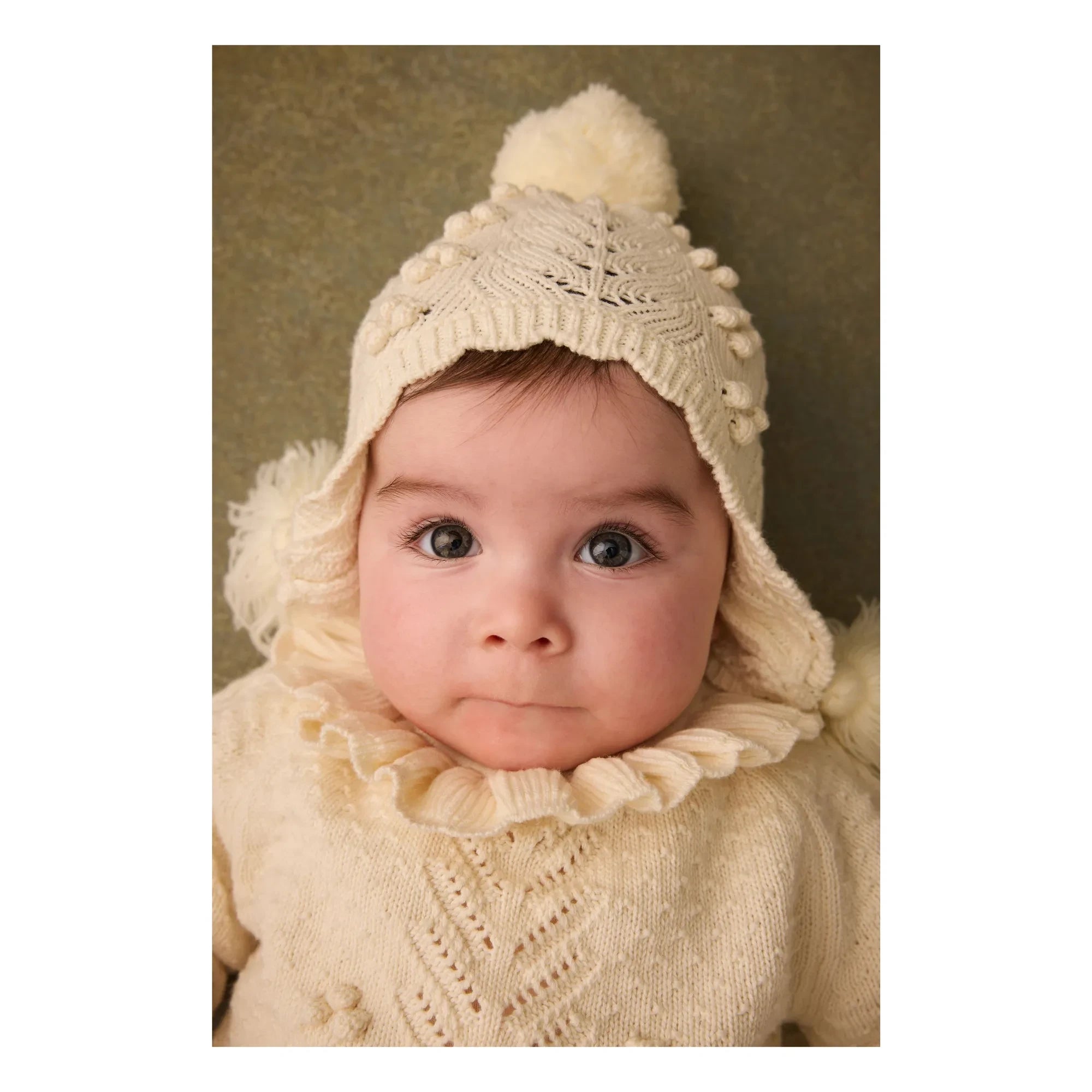 Louise Misha - Elvina Volantkragen Pullover | Creme