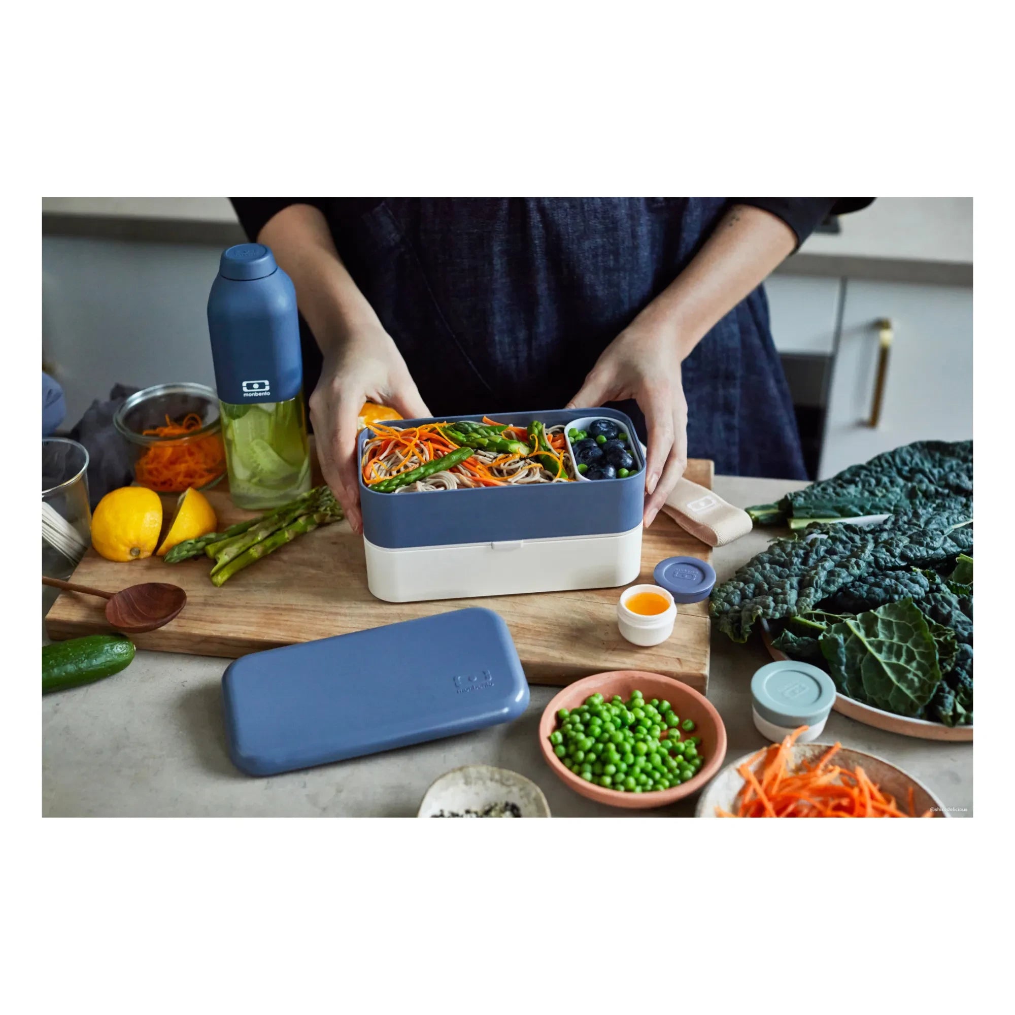 Monbento - MB Original Bento mit zwei dichten Fächern | Blau