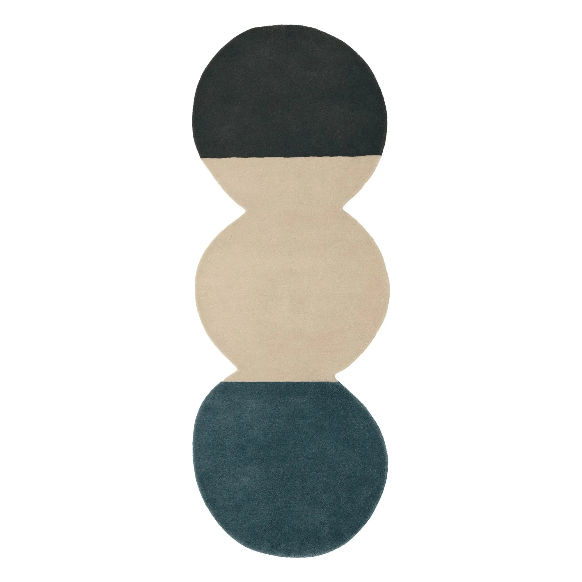 Nanimarquina - Pearls Runner 3 Wollteppich | Blau