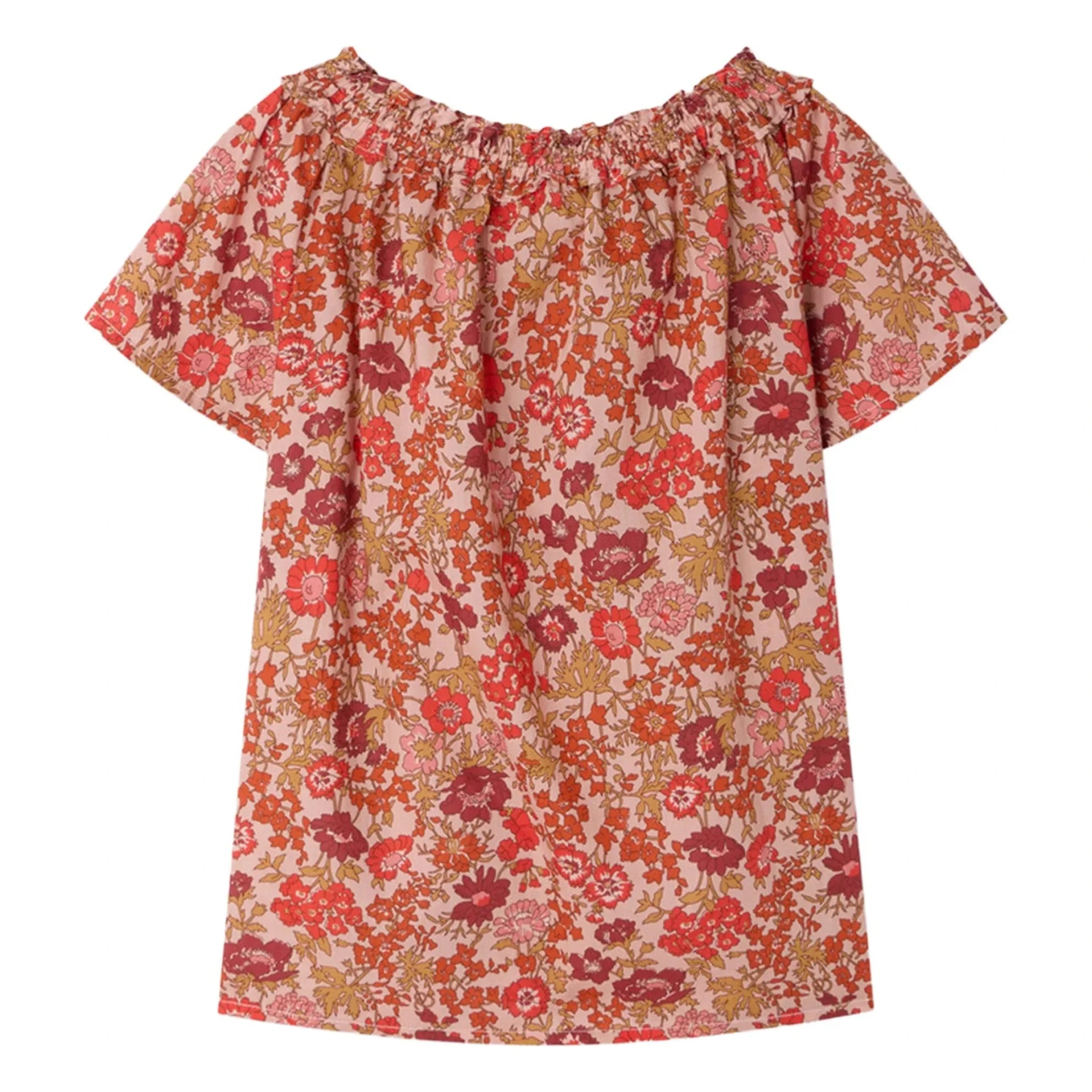 Bonpoint - Goldia Fleurie Bio-Baumwollbluse | Puderrosa