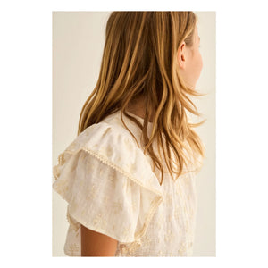 Cozmo - Tansy Bio-Baumwollbluse | Gebrochenes Weiß