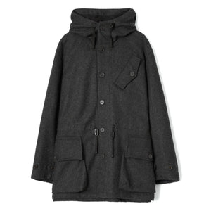 Universal Works - Boston Wolle Parka | Dunkelgrau