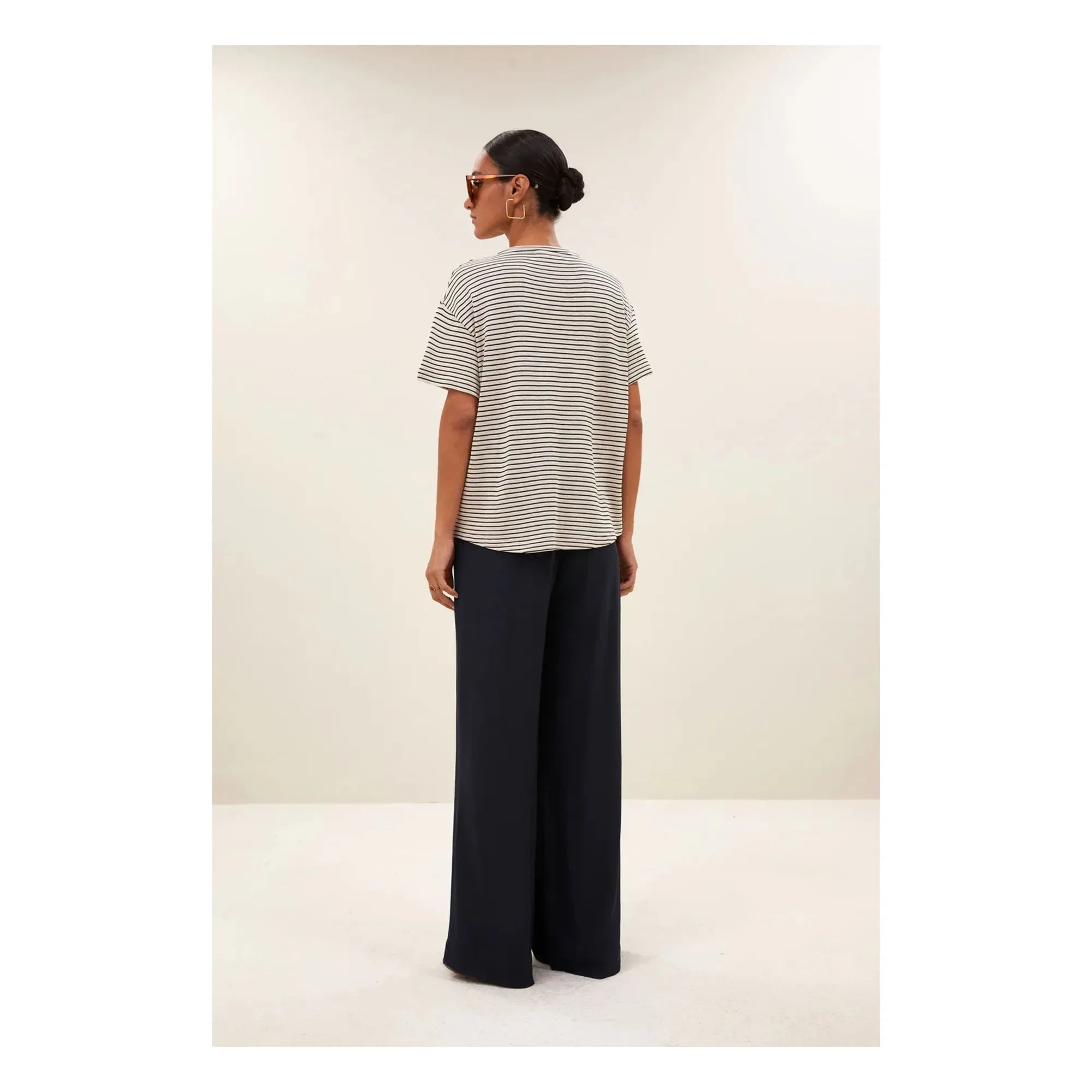 By Bar – Gestreiftes T-Shirt | Dunkelblau