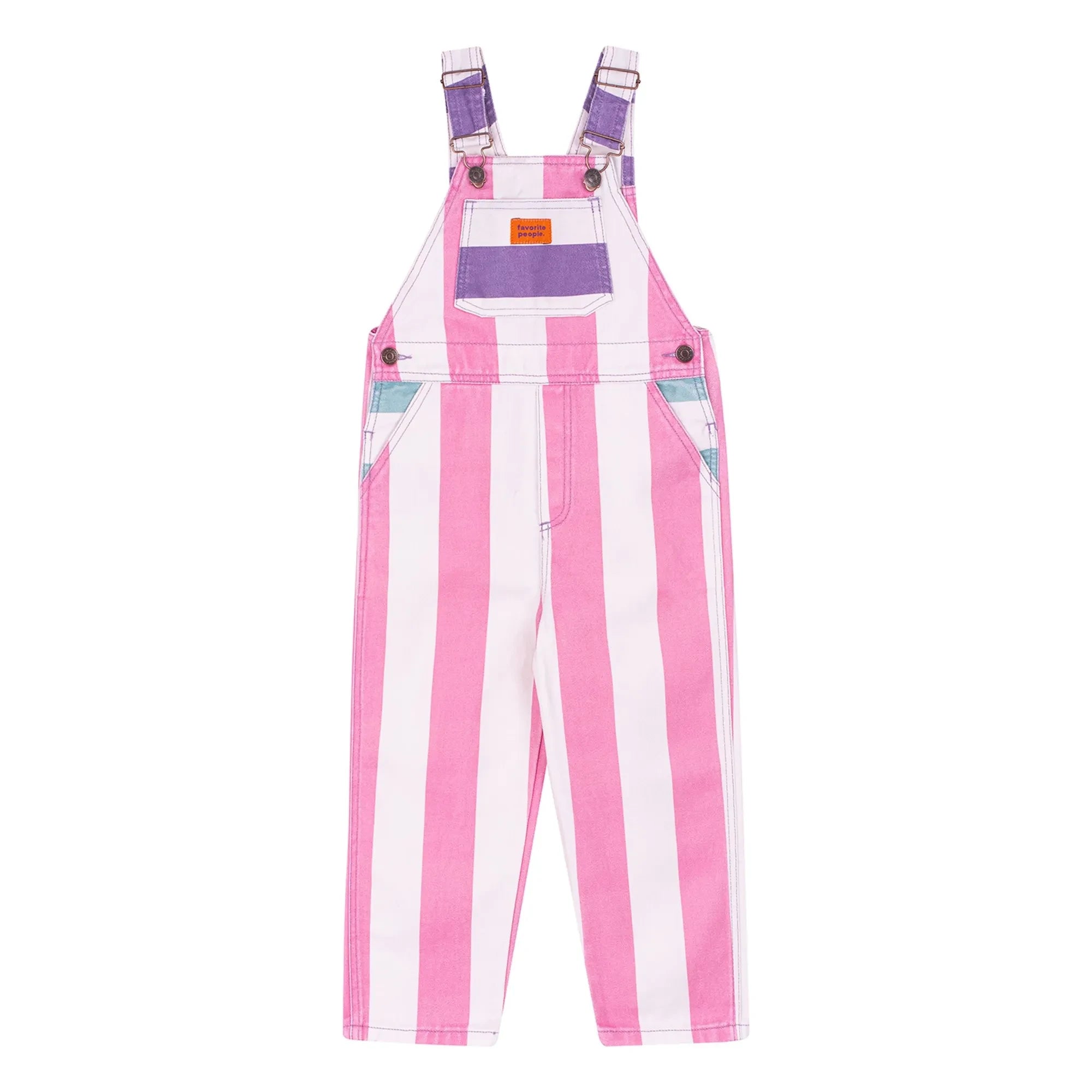 Favorite People - Amore Gestreifter Overall | Pink