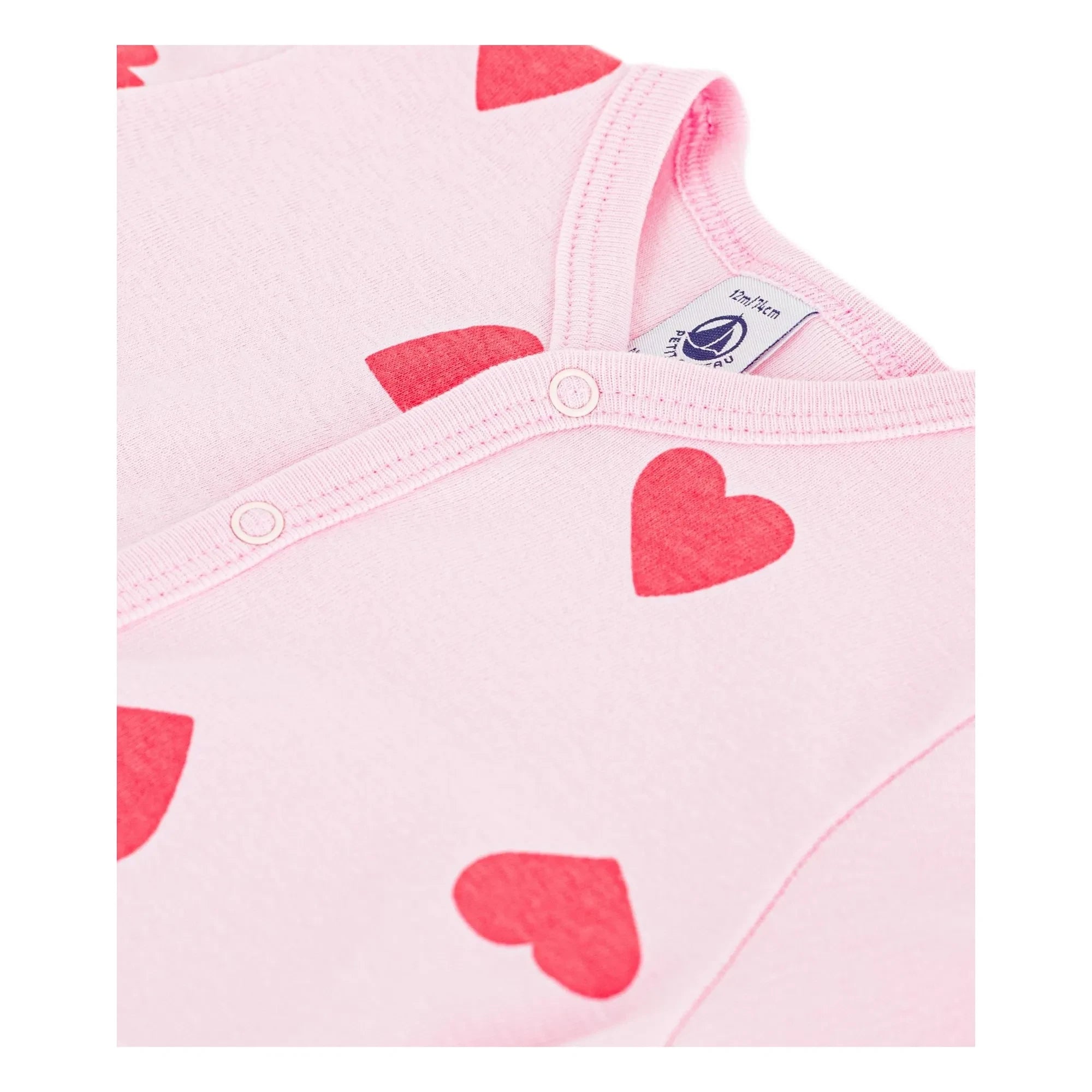 Petit Bateau - Strampler mit Herzen | Rosa