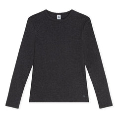 Petit Bateau - Point Cocotte organik pamuklu T-shirt | Kömür grisi