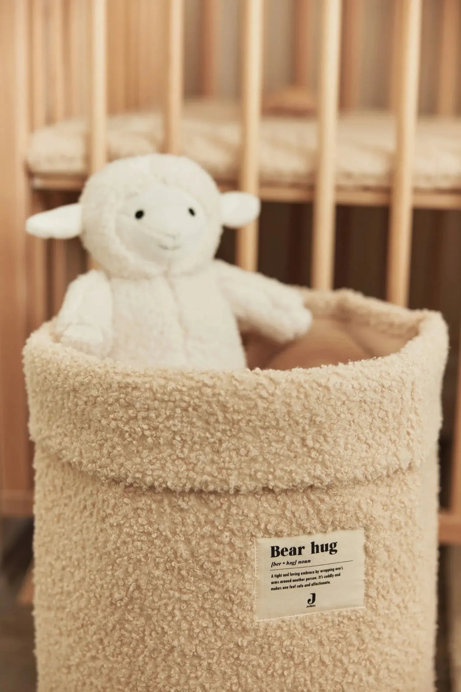 Jollein Storage Basket - Boucle Natural-Storage Baskets-Boucle Natural-29x33 cm | Natural Baby Shower