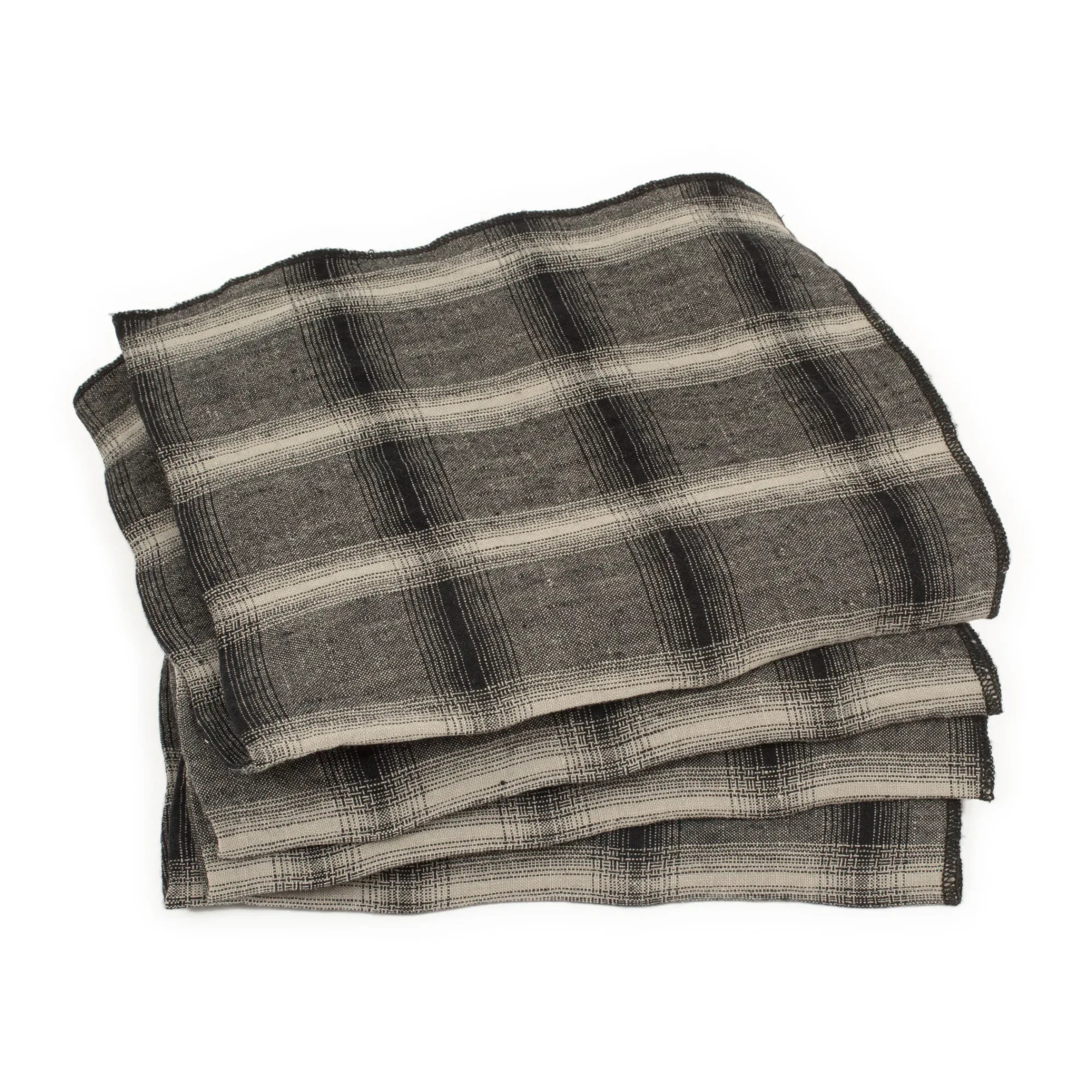 Le Monde Sauvage - Highlands Gewaschene Leinenservietten - 4er Set | Dunkelgrau