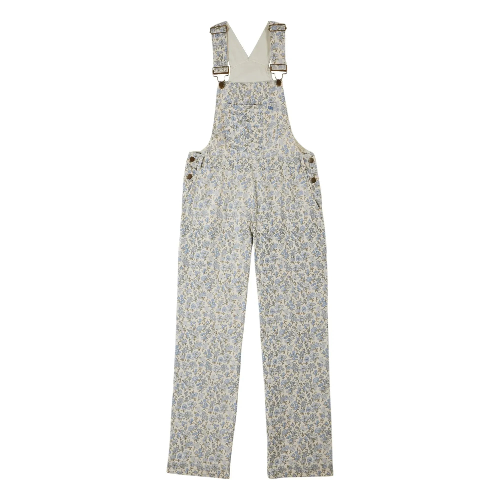 Emile et Ida - Blau | Baumwoll Latzhose mit Blumenmuster