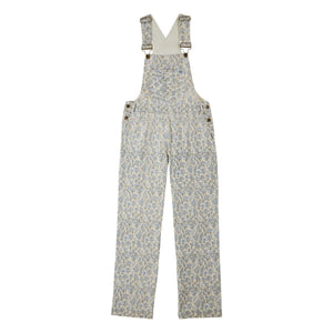 Emile et Ida - Blau | Baumwoll Latzhose mit Blumenmuster