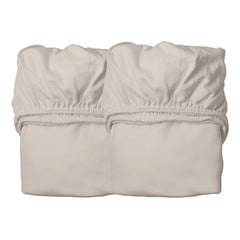 Leander - Spannbettlaken aus Bio-Baumwolle - 2er-Set | Beige