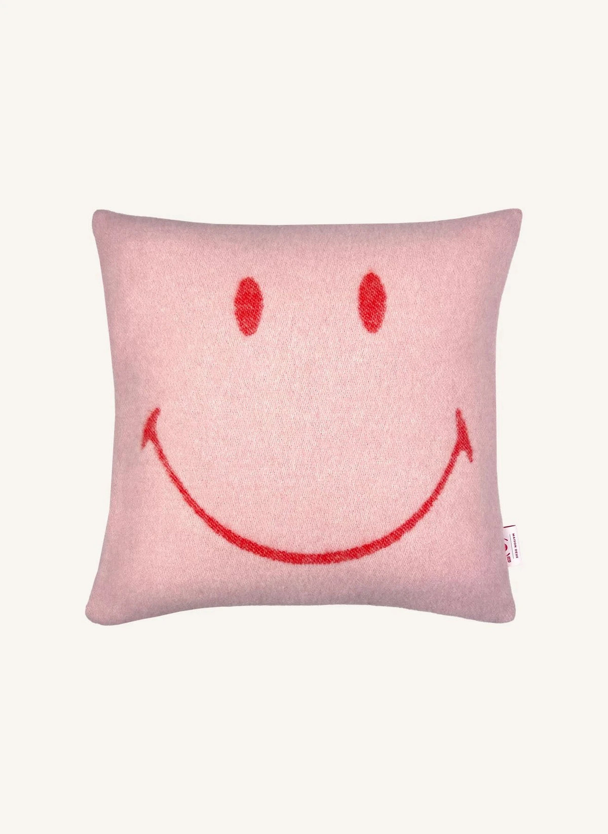 Maison Deux - Wollkissenbezug - Maison Deux x Smiley | Blass Rosa
