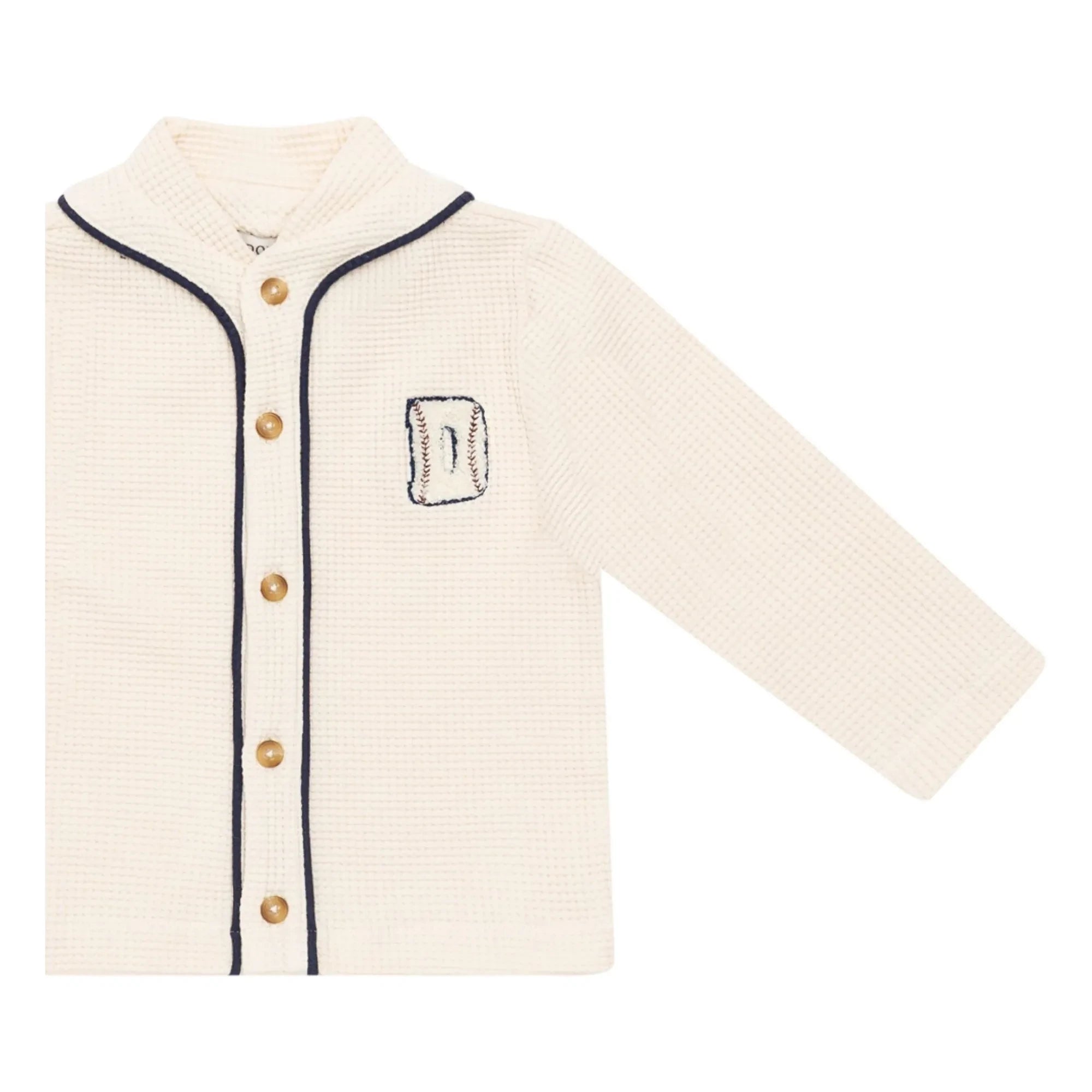Donsje - Senn Waffle Cardigan | Elfenbein