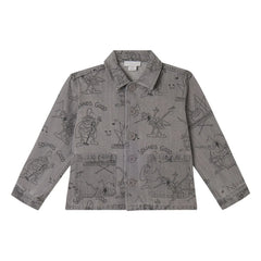Stella McCartney Kids - Jacke aus Bio-Baumwolle mit Käfer-Print | Dunkelgrau