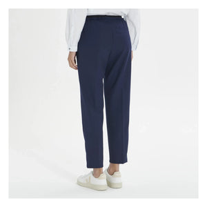 Pomandère - Hose aus Wolle mit Gummizug | Marineblau