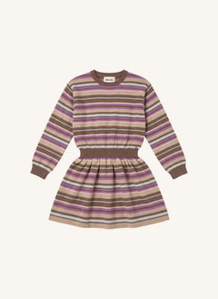 Smallable Kid - Lya Gestreiftes Wollkleid | Rosa