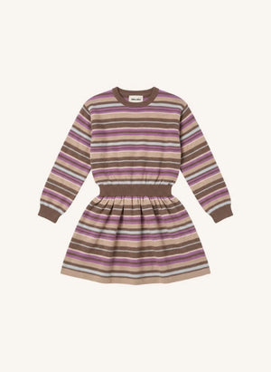 Smallable Kid - Lya Gestreiftes Wollkleid | Rosa
